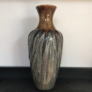 Apropos glazed pottery swirled 12.5”vase